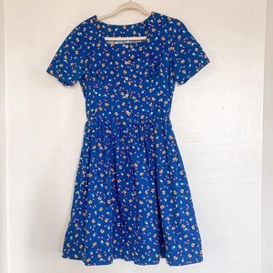 Vintage 1950s button down midi dress